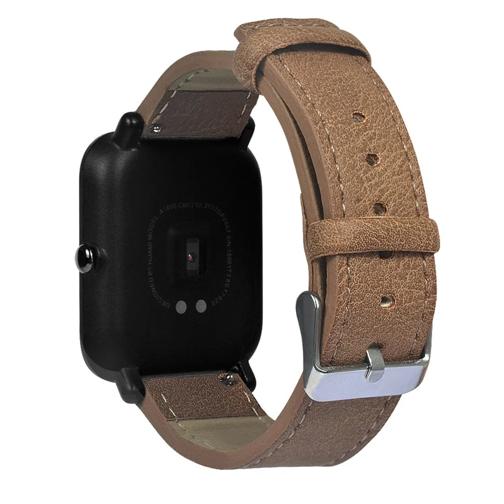 Сменный ретро браслет кожаный ремешок для Xiaomi Huami Amazfit Bip Молодежные часы сменный Браслет ремешок Смарт часы