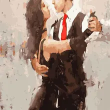 Танго по номерам современные стены книги по искусству расписанную живопись маслом на холсте для украшение для дома, безрамочные изображение