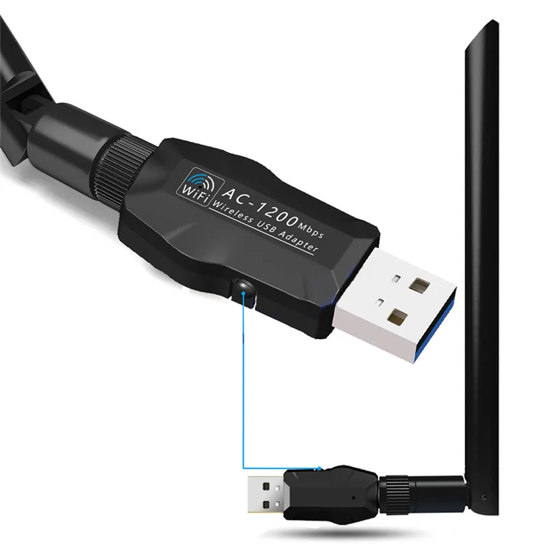 1200 Мбит/с Беспроводной WI-FI адаптер USB3.0 Dual Band 802,11 acbgn AC антенны Gigabit WI-FI Superspeed карты для ноутбука настольный компьютер