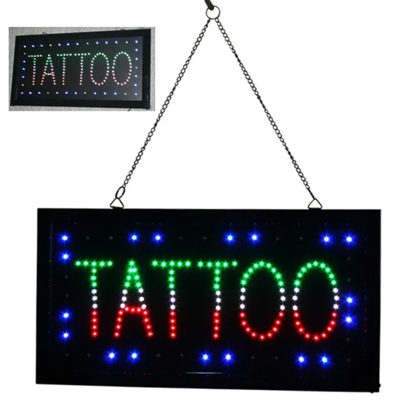 

Tattoo Piercing Shop Neon Business Light Sign LED Advertising Sign Tattoo Signs Lamp Hanging On The Wall Permanent Makeup Supply