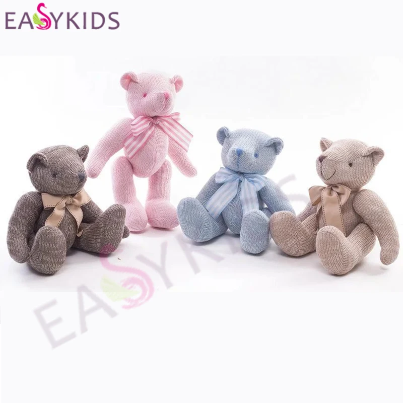 

28cm 35cm Knitting Wool Teddy Bear Dolls Stuffed Animals Plush Toys Cotton Rope Bear Sleeping dolls birthday Christmas Gifts