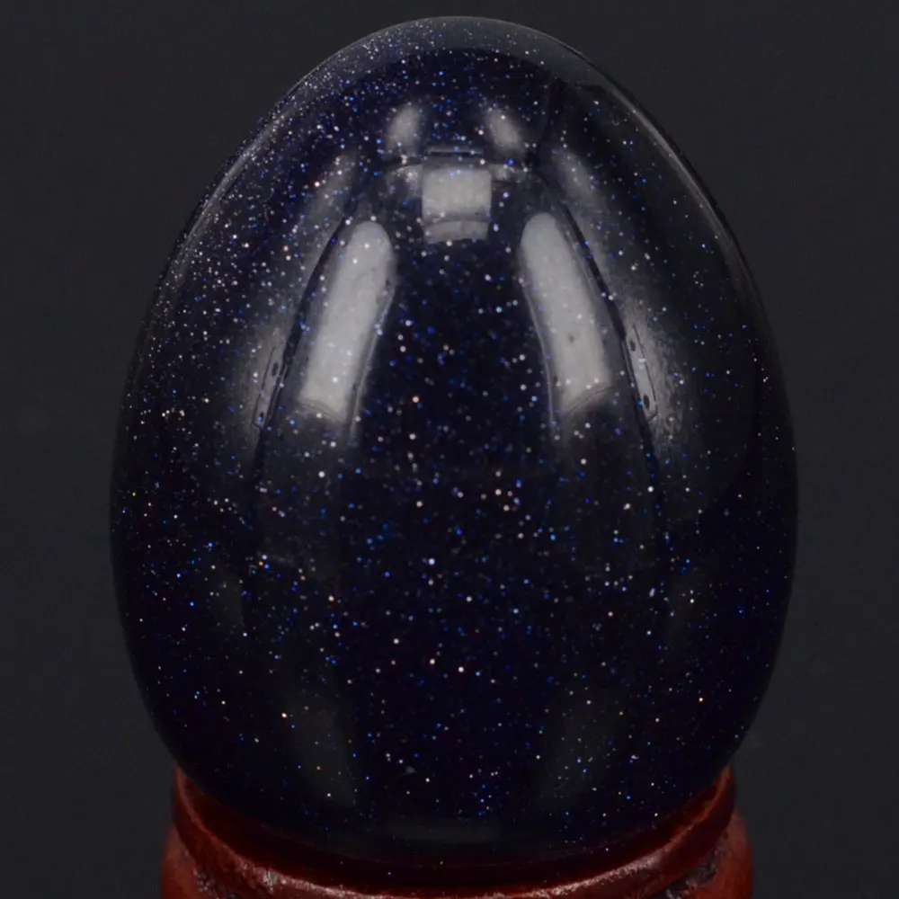 34x44 мм BlueGoldstone песок флэш Сфера яйцо чакра исцеляющий камень reiki резные поделки с