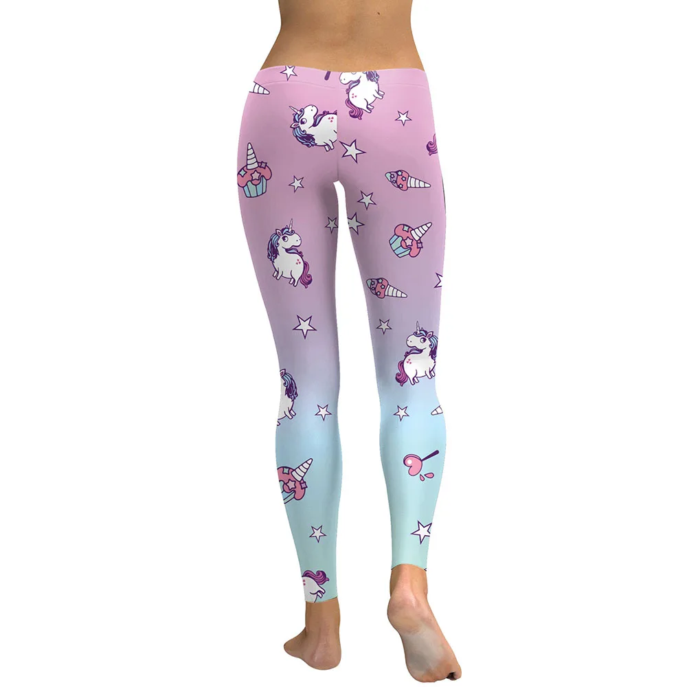 Colorful Digital Print Unicorn Party Series Leggings | Unilovers