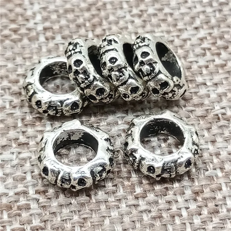 2pcs of 925 Sterling Silver Large Hole Dragon Beads European Bracelet  Spacers