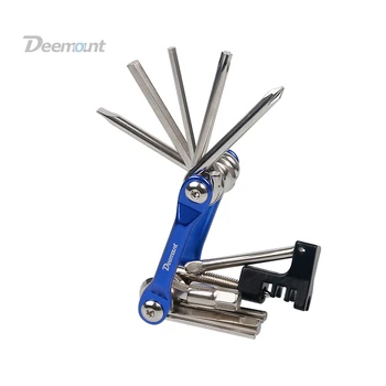 

Deemount 11 in 1 Bicycle Tool Set Bike Repair & Service Kit Hex Spanner Screwdrivers Flat Phillips Keys Chain Cutter