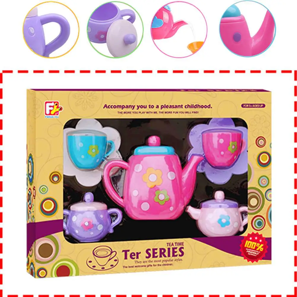 LeadingStar الأطفال اللعب الكلاسيكية حساسة بقعة إبريق الشاي مجموعة الاطفال المطبخ التعليمية لعبة اللعب منزل اللعب