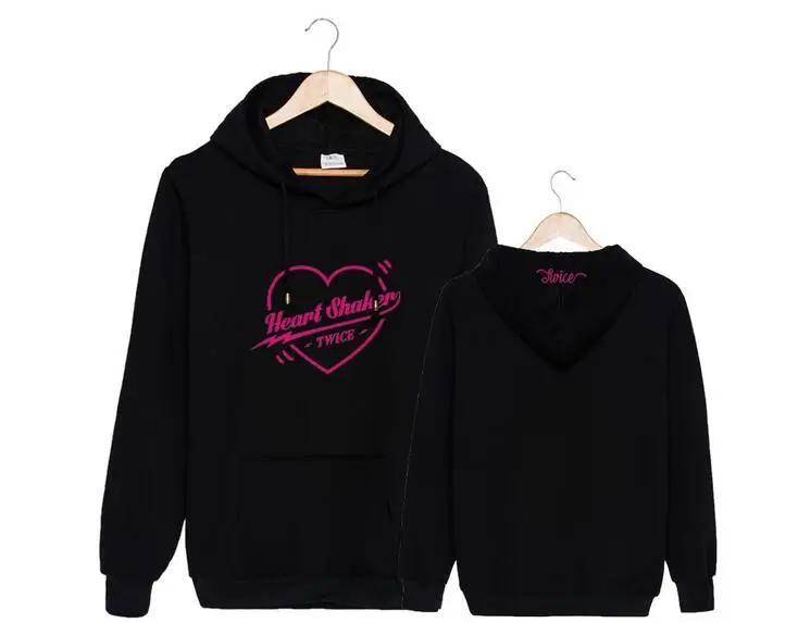 KPOP TWICE Hoodie Merry/&Happy Ablum Pullover Heart Shaker Casual Letter Tops