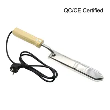 ЕС вилка Электрический Нож пасечный пчелы инструменты пчеловодство оборудование нагревательная ручка деревянный скребок для инструментов QC/CE сертифицированный 1 шт