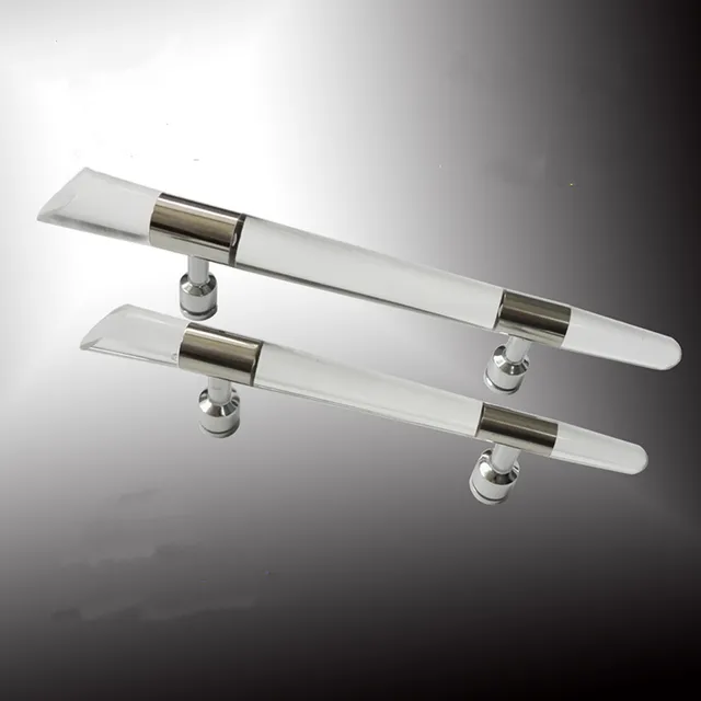 410mm 300mm modern fashion clear actylic shower door handles stainless steel bathroom glass door