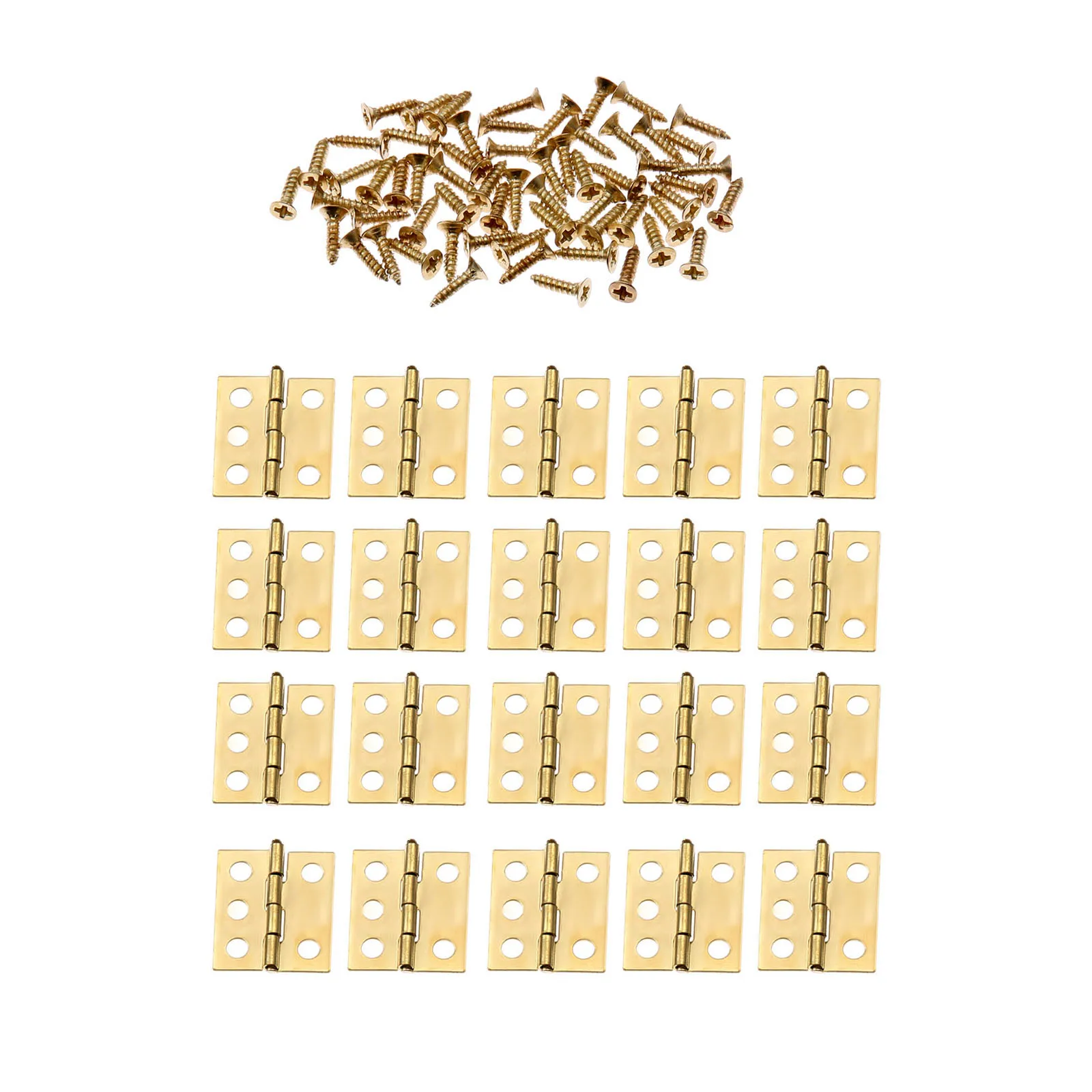 Goedkoop DRELD 20 stks 18*16mm Mini Kast Scharnieren Meubelbeslag Decoratieve Kleine Deur Scharnieren voor Sieraden Doos Meubels hardware