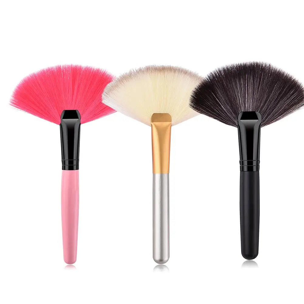 1PC Pro Big Fan Highlighter Brush Soft Fan Powder Brush Slim Soft