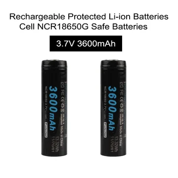 

Soshine 2Pcs / lot 18650 Li-ion Battery 3.7V 3600mAh Rechargeable Protected Li-ion Batteries for flashlight HIgh Quality