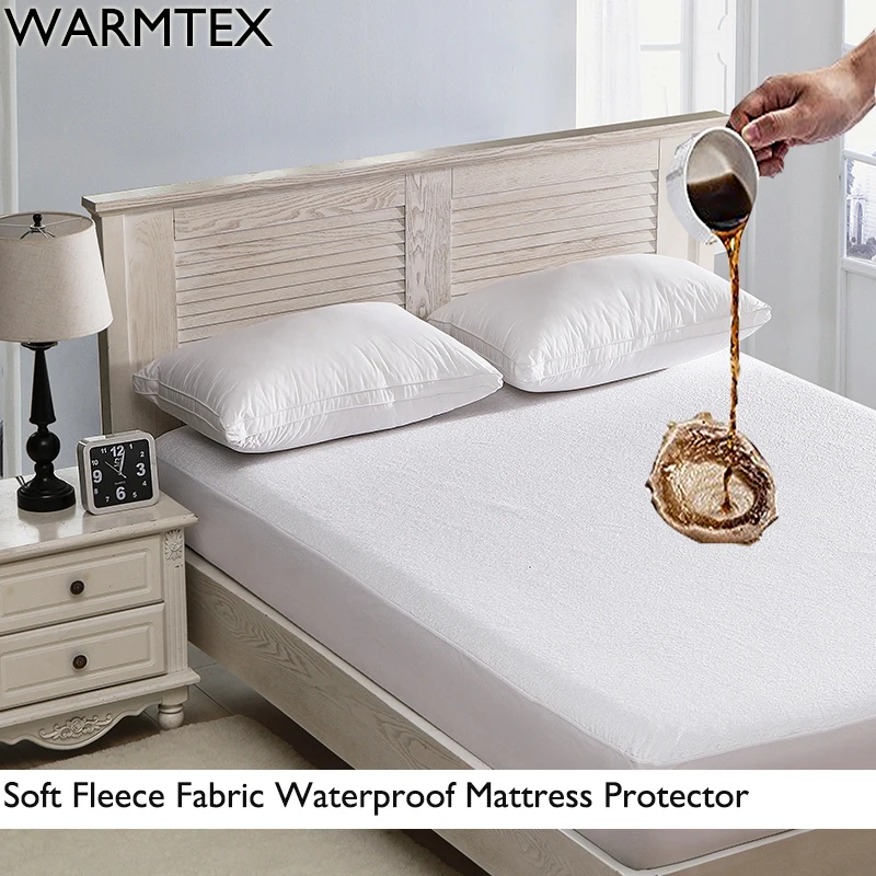 Luxury Soft Fleece Mattress Protector Plush Fabric 100% Waterproof