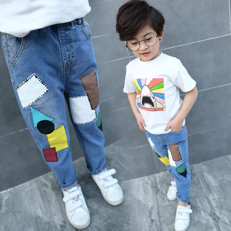 Buy Spring&autumn Boys jeans summer capris Kids trousers Children's clothing