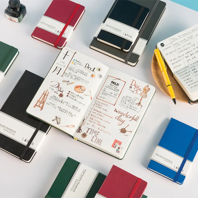 Classic A5 Hardcover Bullet Journal Notebook Dotted Grid Paper Bandage Planner Diary Agenda School Office Supplies Classic A5 Hardcover Bullet Journal Notebook Dotted Grid Paper Bandage Planner Diary Agenda School Office Supplies