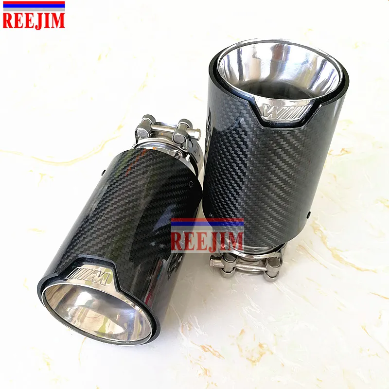 BMW E92 M3 3.5INCH AKRAPOVIC STYLE EXHAUST TIPS REAL CARBON FIBRE