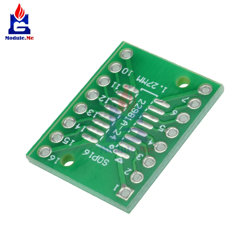 10 шт. SOP16 SSOP16 TSSOP16 к DIP16 0,65/1,27 мм IC АДАПТЕР Diy Kit электронный модуль платы блока программного управления