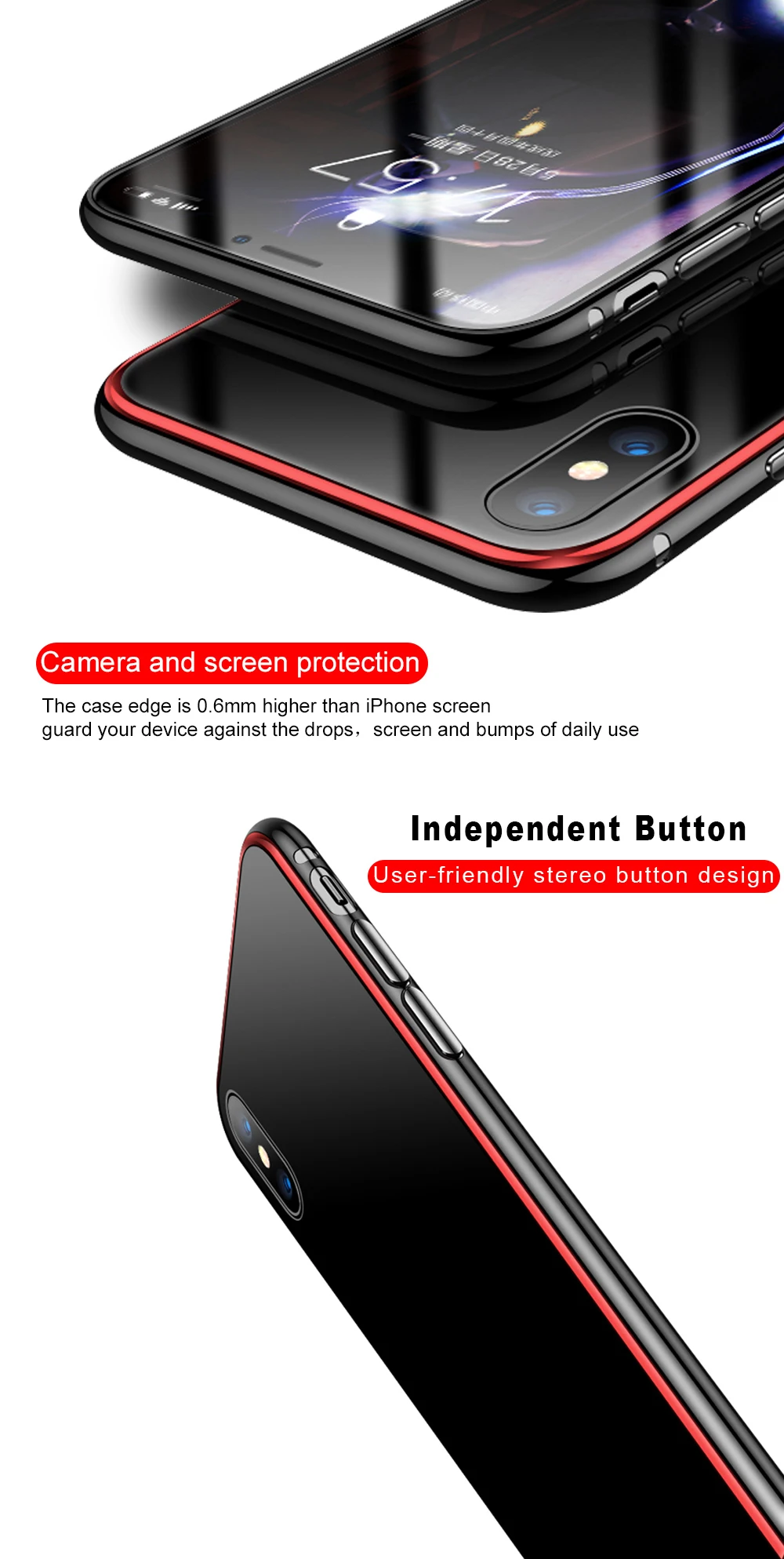 Ascromy For iPhone XS Max Case Glass Tempered Shockproof Metal Bumper Hard Cover for Apple iPhone X XR 8 Plus 7 6 6S Accessories (3)
