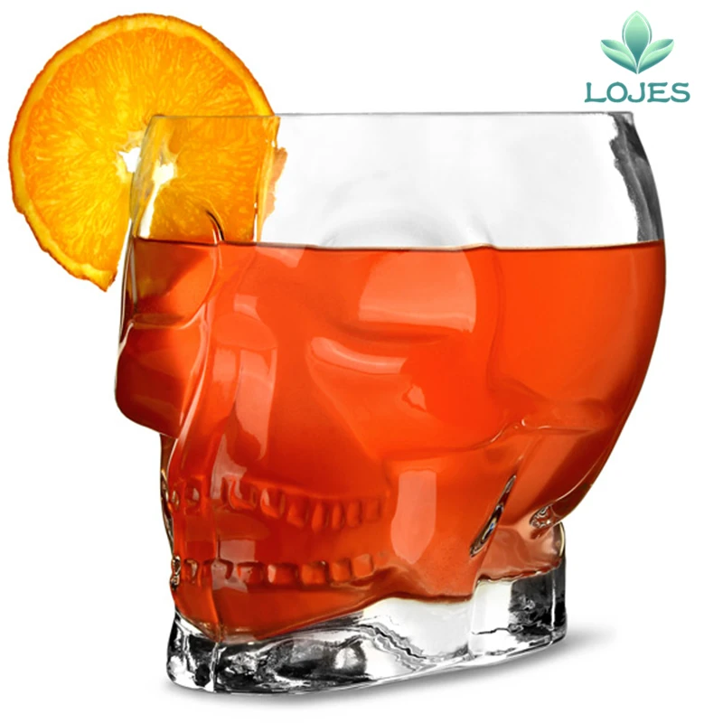 

Transparent Crystal Skull Glass beer stein shot wine glass Head Whiskey Drinking Home Bar Glass Cup Mug Beer Wine Drinking