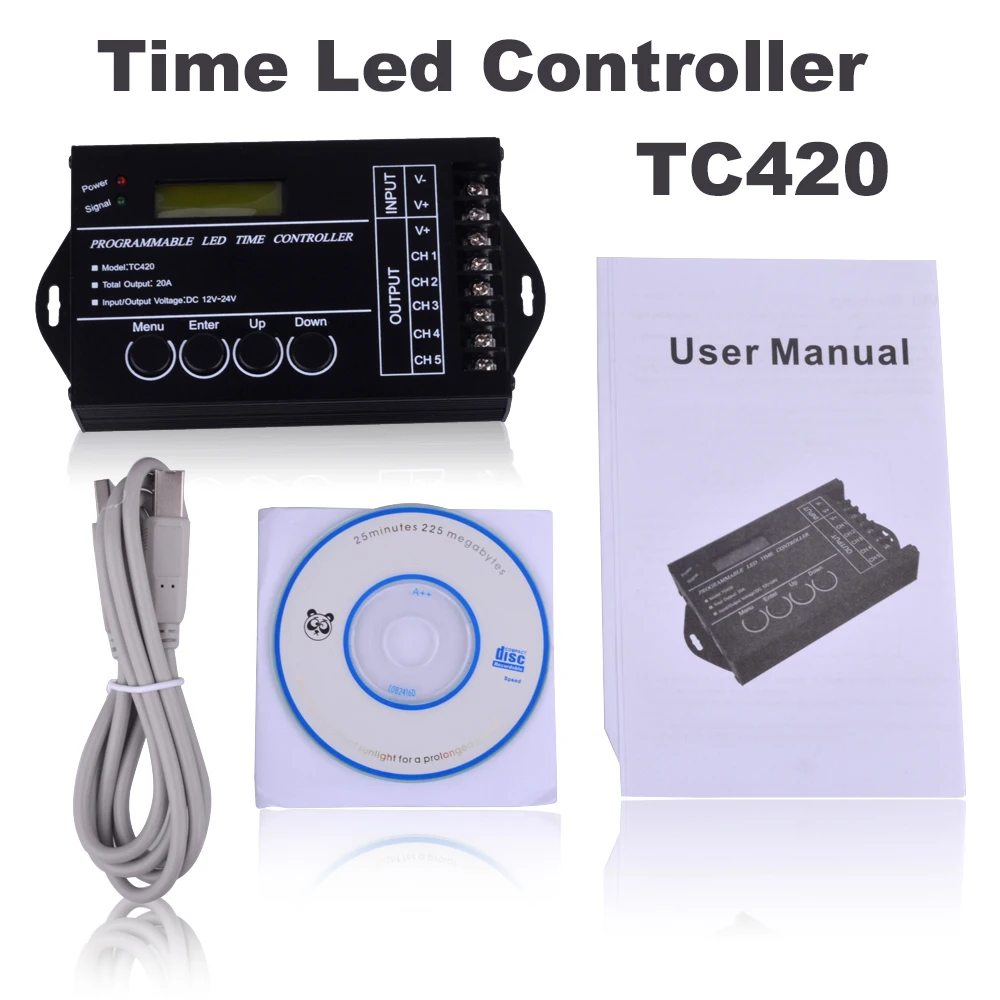 Модернизированный TC420 TC421 TC423 программируемый по времени 5 CH выход светодиодный светильник, широко используемый в аквариумах