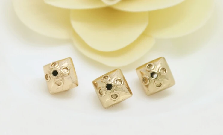 30809 4PCS 11x13MM Quality Gold Color Brass Butterfly Spacer Bracelet Beads