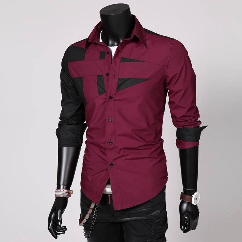 2016 fashion font b men s b font casual font b shirt b font long sleeved