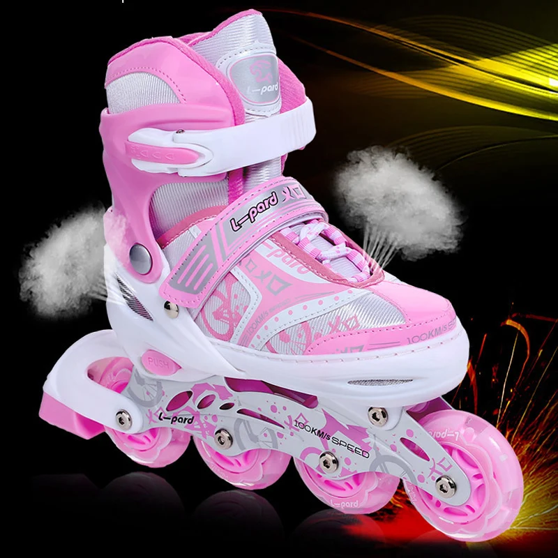 Новинка 9 в 1 Детская роликовая обувь для катания на коньках шлем защита колена Регулируемый моющийся жесткий флэш-колеса для подростков