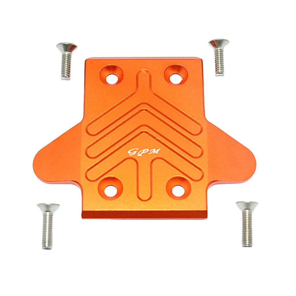 Обновленные детали, алюминиевая защитная пластина заднего шасси для Arrma 1/8 Kraton 6s аксессуары для дрона - Цвет: Оранжевый