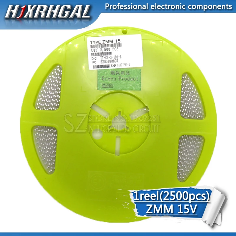 1 Катушка 2500 шт ЗММ 15 V LL34 туннельный диод с поверхностным монтажом посылка 1/2 W 0 5 w