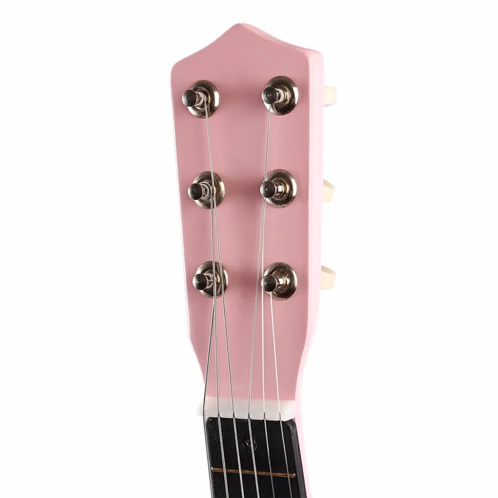 Najtaniej Wysokiej jakości 21 Cal Cute Cartoon 6 ciąg Mini drewniana gitara dzieci Ukulele instrumenty muzyczne edukacyjne zabawki chłopcy dziewczęta prezenty