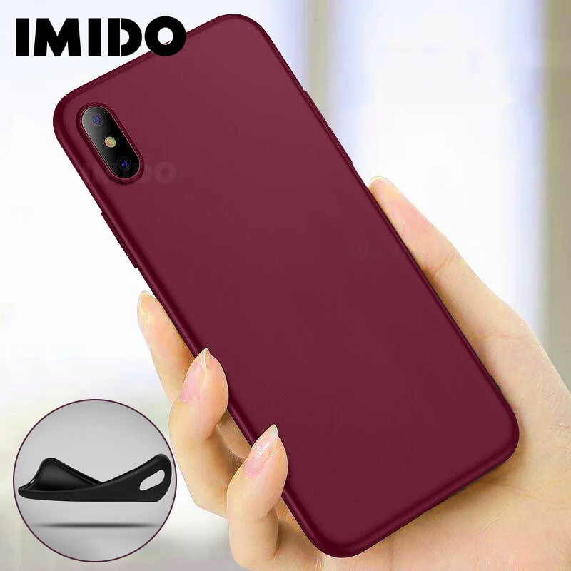 Силиконовый чехол для Apple iPhone X Xs Max XR простой телефона Тонкий Матовый задняя