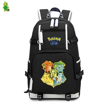 

Mochila Pokemon Go Backpack School Bookbags for Teenage Girls Boys Large Travel Shoulder Bags Women Backpack Men Laptop Backpack