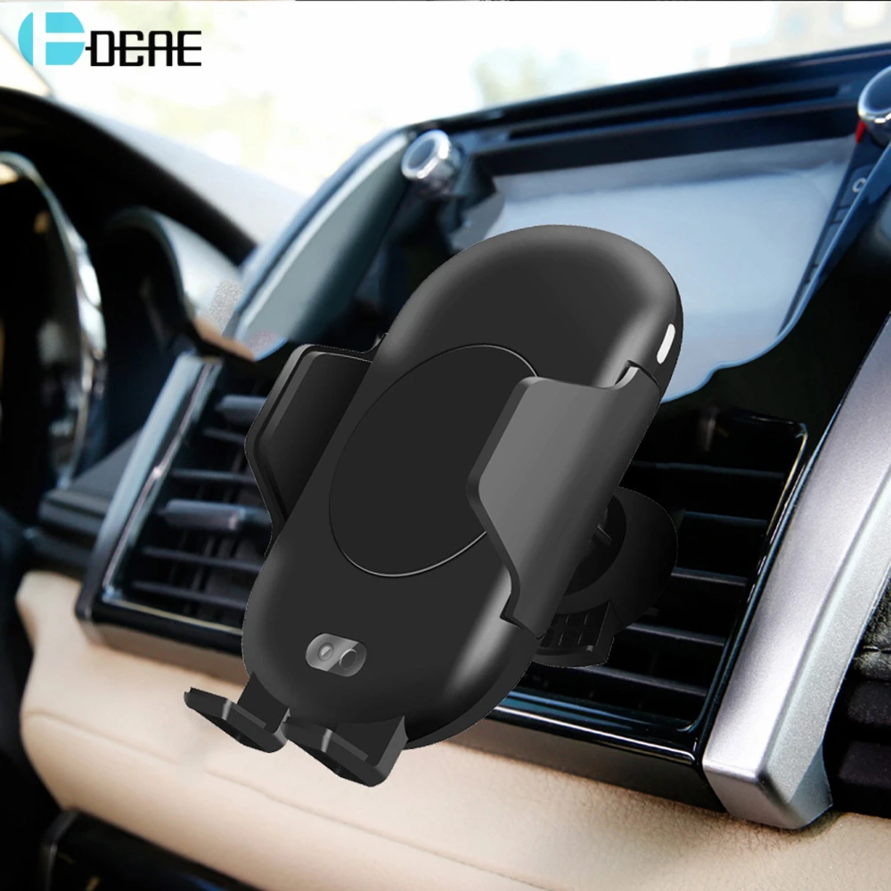 

DCAE Infrared Sensor Automatic Qi Car Wireless Charger For iPhone XS MAX XR X 8 Plus Samsung S9 S8 S7 Fast Charging Pad Holder
