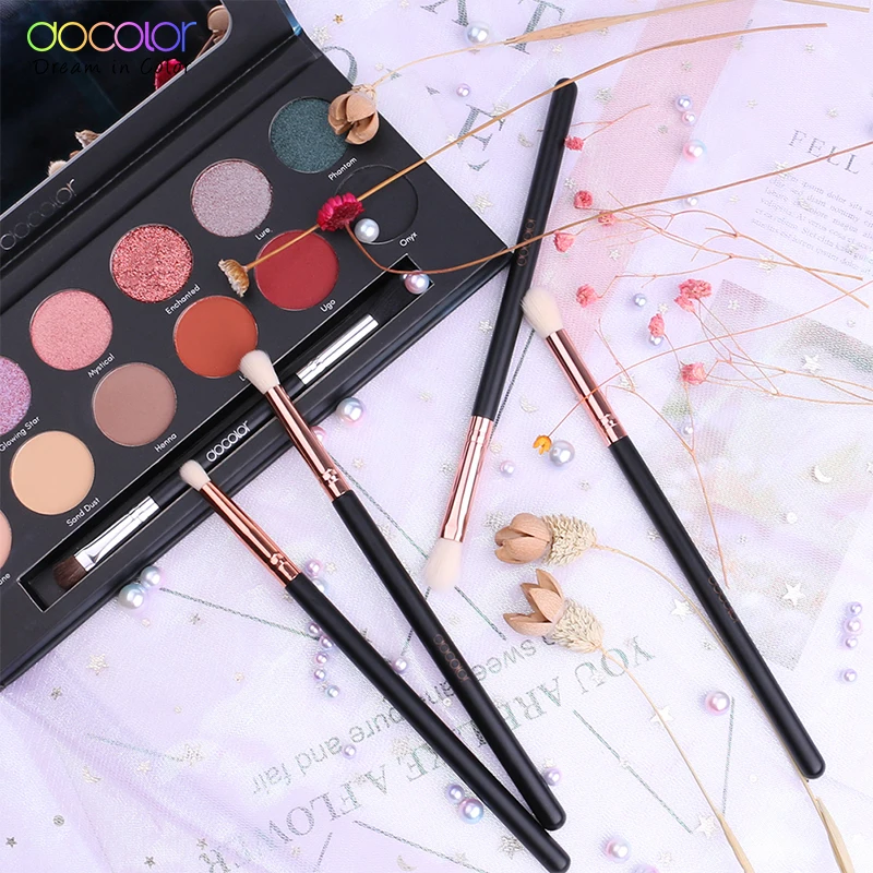 Makeup brush set 4PCS Eyeshadow brush blending eyebrow make up brushes synthetic bristles beauty cosmetics brush set makeup brush