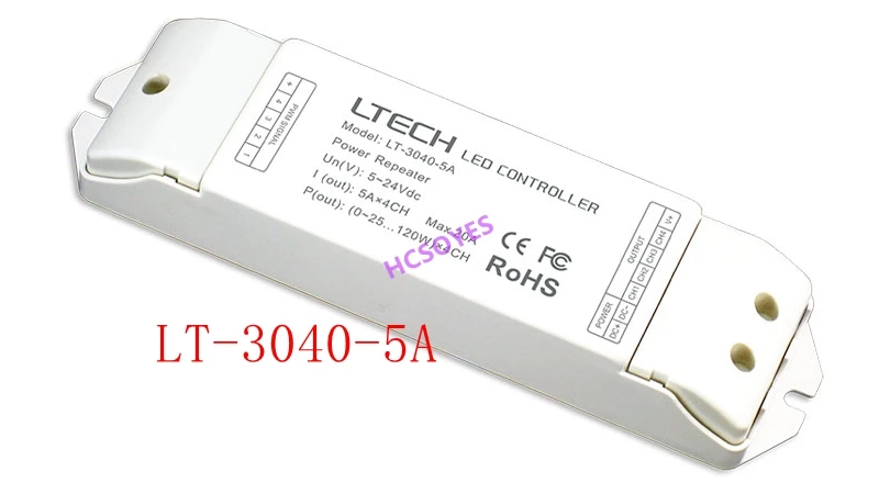 

LTECH LED controller accept PWM control DC5-24V input 5A*4CH LT-3040-5A CV Led Power Repeater(amplifier) for rgbw/Y/A led strip