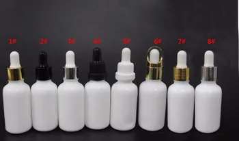 

100 pcs /lot empty 30ml glass dropper bottle pure white color, essential oil bottle