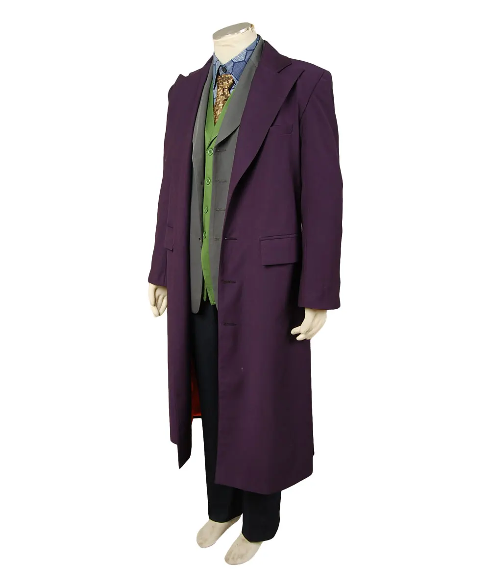 Batman Dark Knight Joker Purple Long Trench Coat - Halloween Cosplay Costume for Men and Women image 3