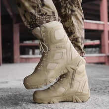 Мужские ботинки в стиле милитари; качественные ботинки в стиле спецназа; тактические ботинки в стиле пустыни; армейские рабочие ботинки; кожаные ботинки для снежной погоды