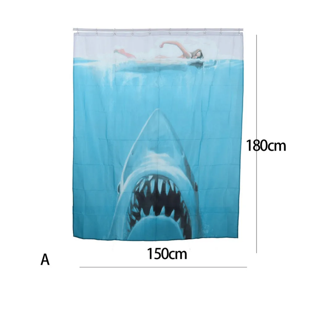 Купальная сексуальная девушка белая акула занавеска для душа 180x180 см/150*180 см Водонепроницаемая полиэфирная занавеска для душа декор для ванной комнаты