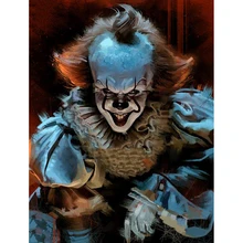 Сделай сам, полный квадрат, алмазная вышивка, ужасы клоунов фото на заказ, алмазная живопись, вышивка крестиком, 3D, Алмазная мозаика, украшение JS1498