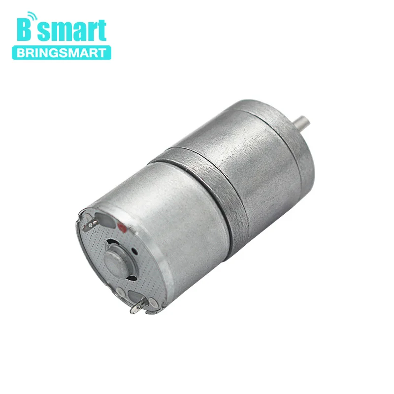 Bringsmart JGA25-310 Шестерни мотор 6-12V высокий крутящий момент DC снижение обратимый электродвигатель 12 вольт Шестерни двигатель Moter двигателя