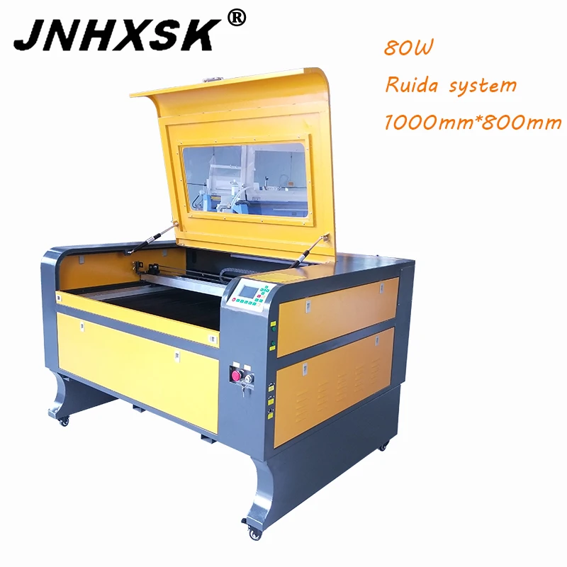 JNHXSK 80 Вт Reci 3d лазерный гравировальный станок для лазерной резки с ЧПУ ткань