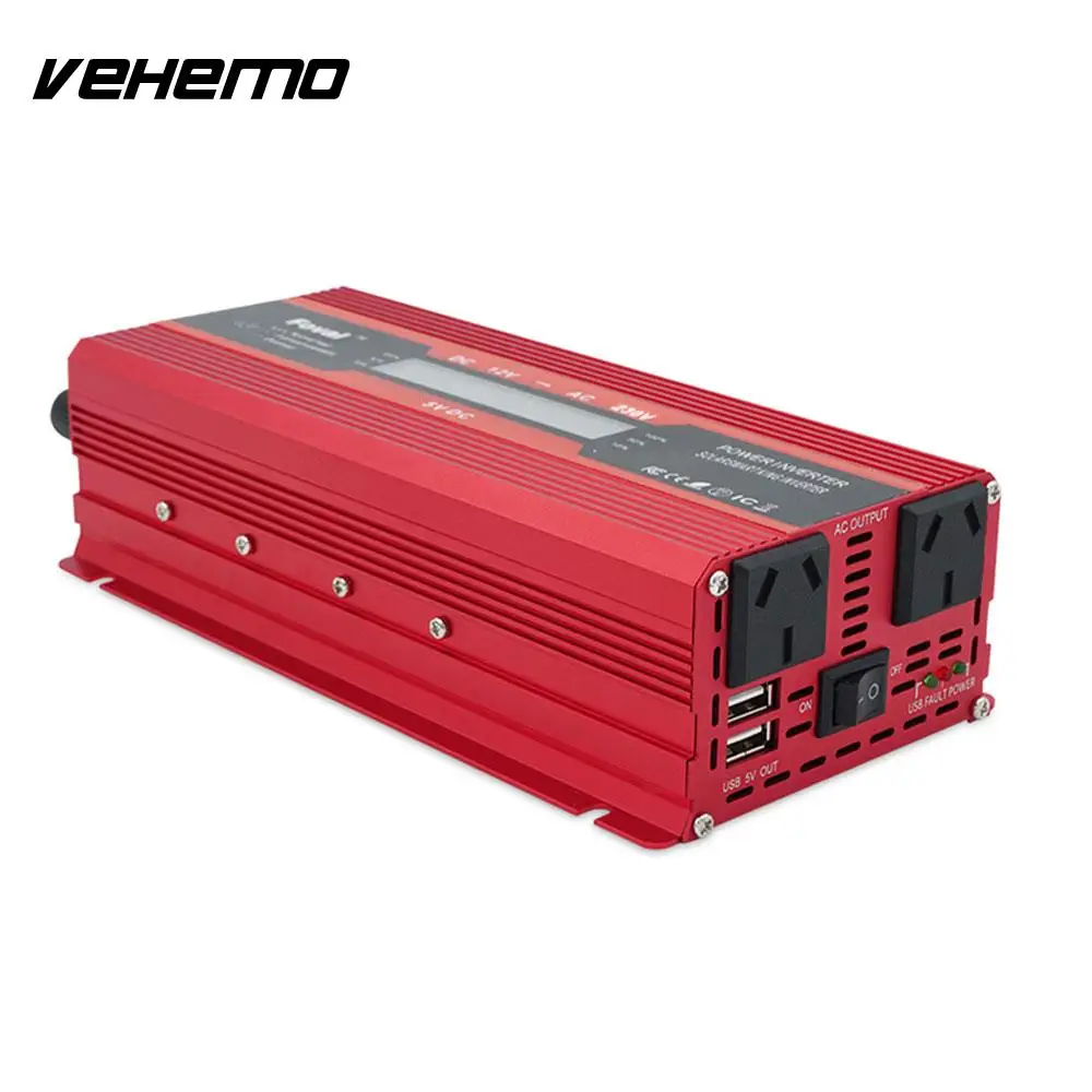 

Converter High Performance Portable Car Inverter Adapter Aluminium Alloy LED Outdoor Solar Power Inverter Power Supply