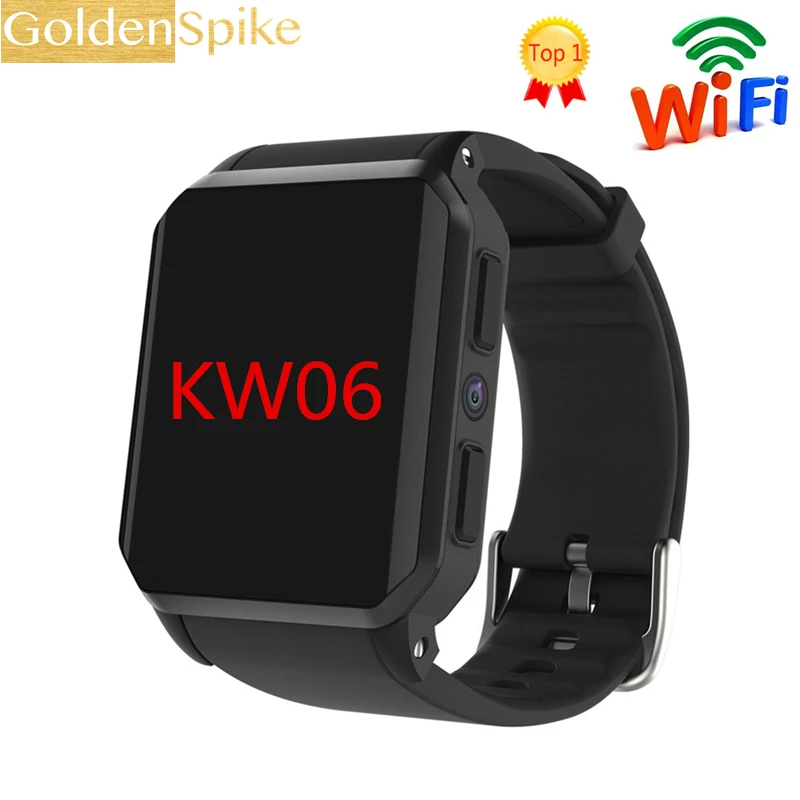 

100% KW06 Smart Watch 1.54 Inch MTK6580 Quad Core 1.3GHZ Android 5.1 3G Smart Watch 460 mAh 0.3 Mega Pixel Heart Rate Monitor