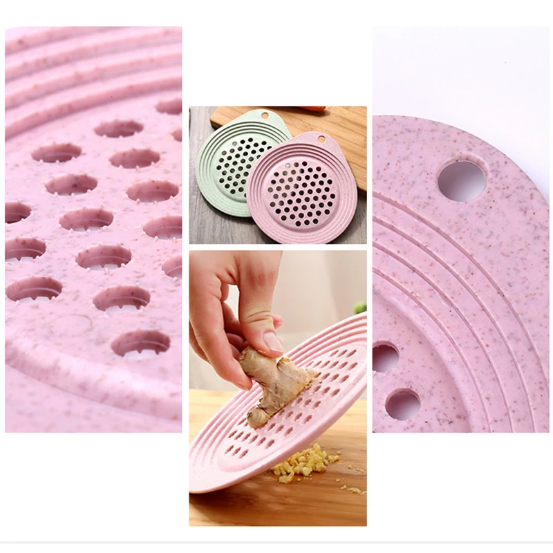 Garlic Ginger Grinding Plate Wheat Straw Manually Rub Device Kitchen