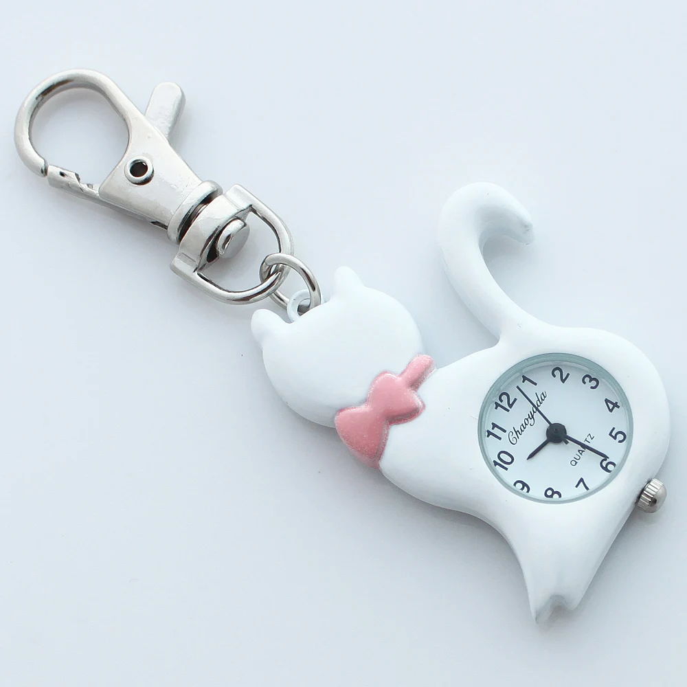 Горячие брендовые модные милые красочные кварцевые часы с котом Kry кольцо цепи ожерелье часы детский подарок для девочек мужские часы черные часы