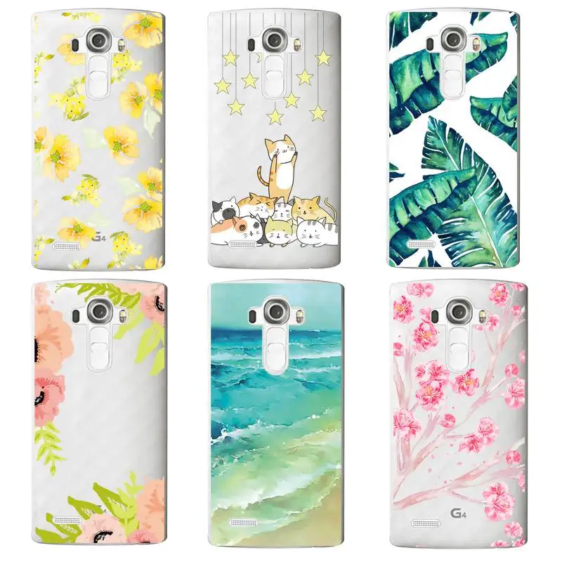 Sea Soft Clear TPU Phone Case For LG G3 G4 G5 V10 K3 K4 K5 K8 K10 2017 Google Cat Flora Printed Coque Cover Free Shipping | Мобильные