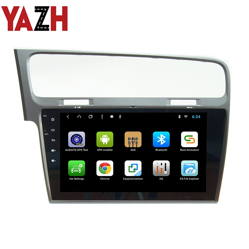 Best YAZH 1 Din Auto Radio 2GB 32GB For Volkswagen Golf 7 Android 8.1 Car Stereo 10.1 inch IPS HD display screen car head unit NO DVD 1