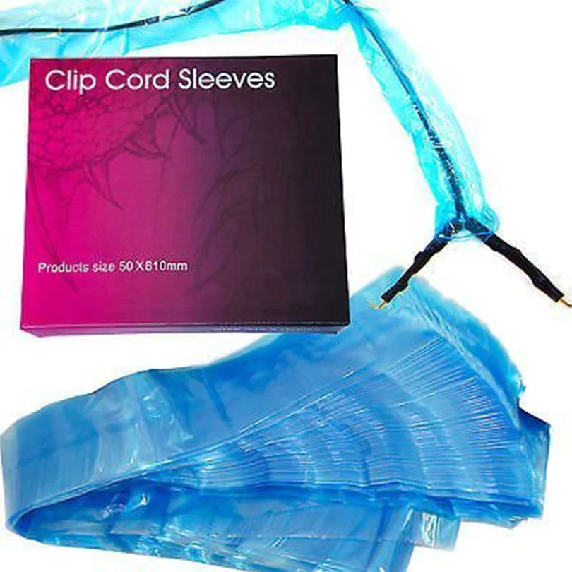 New 125Pcs/box Tattoo Clip Cord Sleeves Bags Supply Disposable Covers