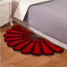 Корейский Шелковый 3D Веерообразный ковер для спальни для гостиной и области, садовый стиль, тянущаяся пряжа, ковер для спальни, напольный коврик